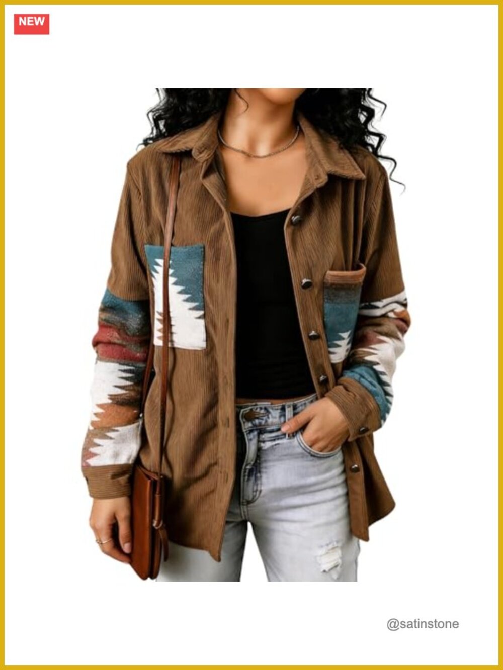 Womens Plaid Corduroy Shacket Jacket Oversized Flannel Button Down